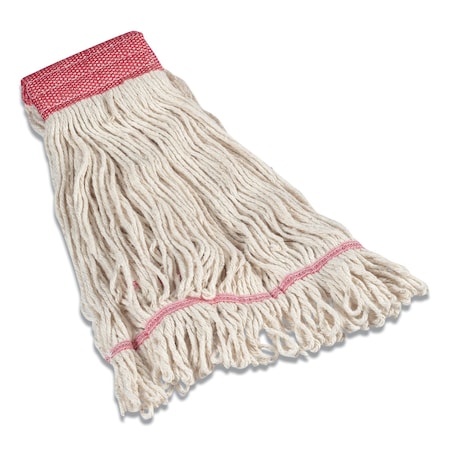 Coastwide Professional Looped-End Wet Mop Head, Cotton, Large, 5" Headband, White CW57748